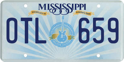 MS license plate OTL659