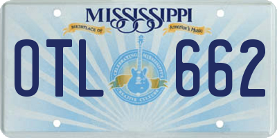 MS license plate OTL662