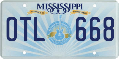 MS license plate OTL668