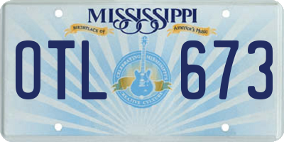 MS license plate OTL673
