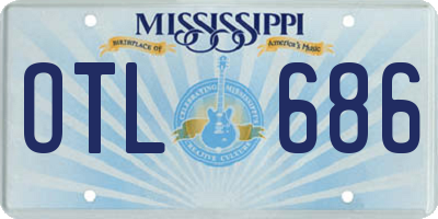 MS license plate OTL686