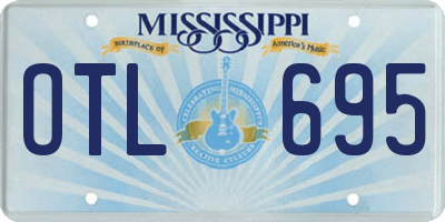 MS license plate OTL695