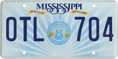 MS license plate OTL704