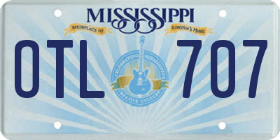 MS license plate OTL707