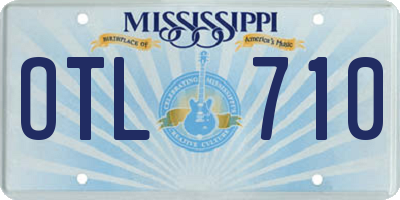 MS license plate OTL710