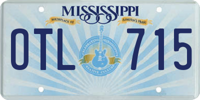 MS license plate OTL715