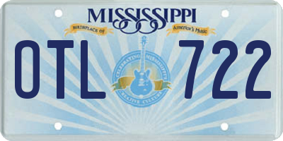 MS license plate OTL722