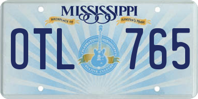 MS license plate OTL765