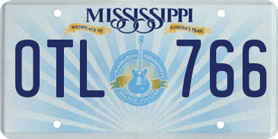 MS license plate OTL766