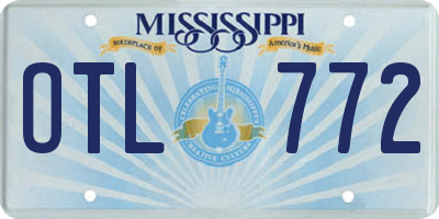 MS license plate OTL772