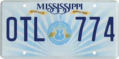 MS license plate OTL774