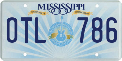 MS license plate OTL786