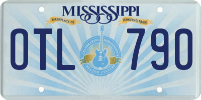 MS license plate OTL790