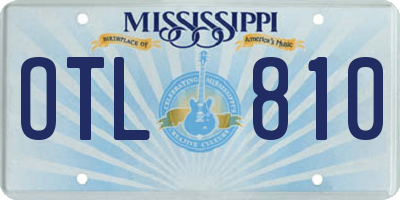 MS license plate OTL810