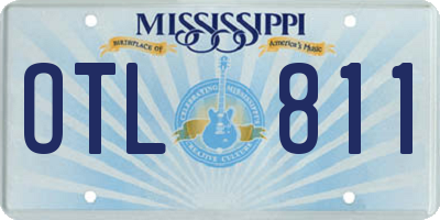MS license plate OTL811