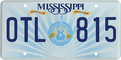 MS license plate OTL815
