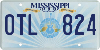 MS license plate OTL824