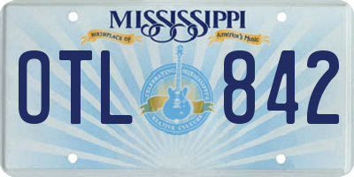 MS license plate OTL842