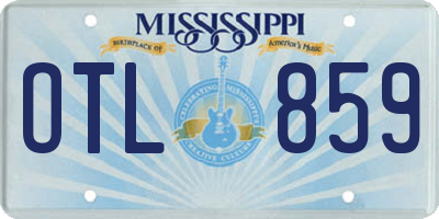 MS license plate OTL859