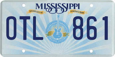 MS license plate OTL861