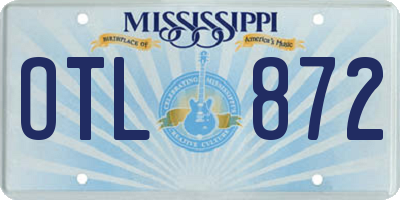 MS license plate OTL872