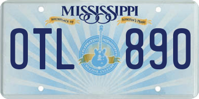 MS license plate OTL890