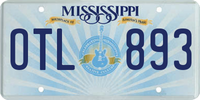 MS license plate OTL893
