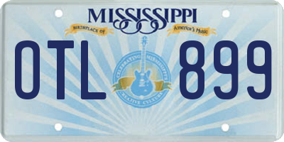 MS license plate OTL899
