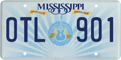 MS license plate OTL901