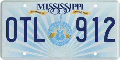 MS license plate OTL912