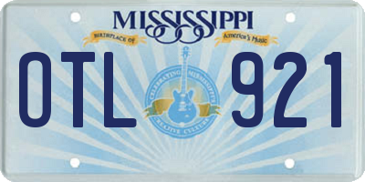 MS license plate OTL921