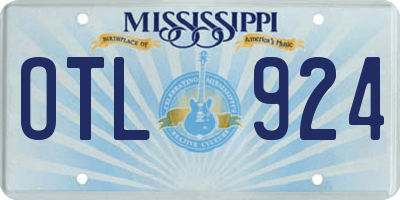 MS license plate OTL924
