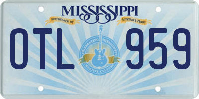 MS license plate OTL959