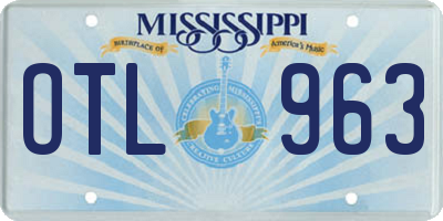 MS license plate OTL963