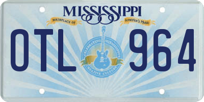 MS license plate OTL964