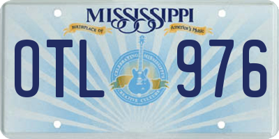 MS license plate OTL976