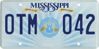MS license plate OTM042