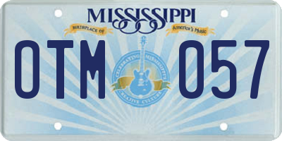 MS license plate OTM057
