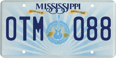 MS license plate OTM088