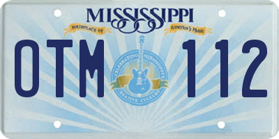 MS license plate OTM112