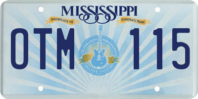 MS license plate OTM115