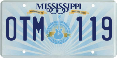 MS license plate OTM119