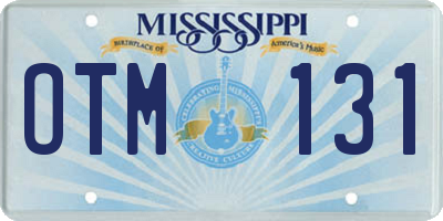MS license plate OTM131