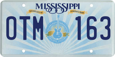 MS license plate OTM163