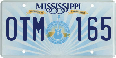MS license plate OTM165
