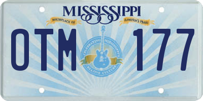 MS license plate OTM177