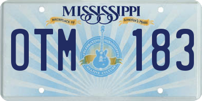 MS license plate OTM183
