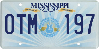 MS license plate OTM197