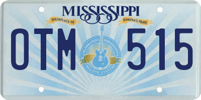 MS license plate OTM515