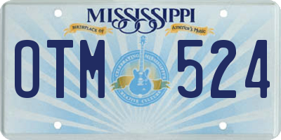 MS license plate OTM524
